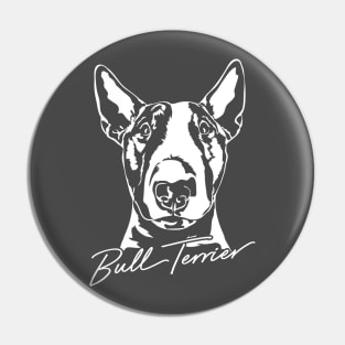 English Bull Terrier dog lover portrait Pin