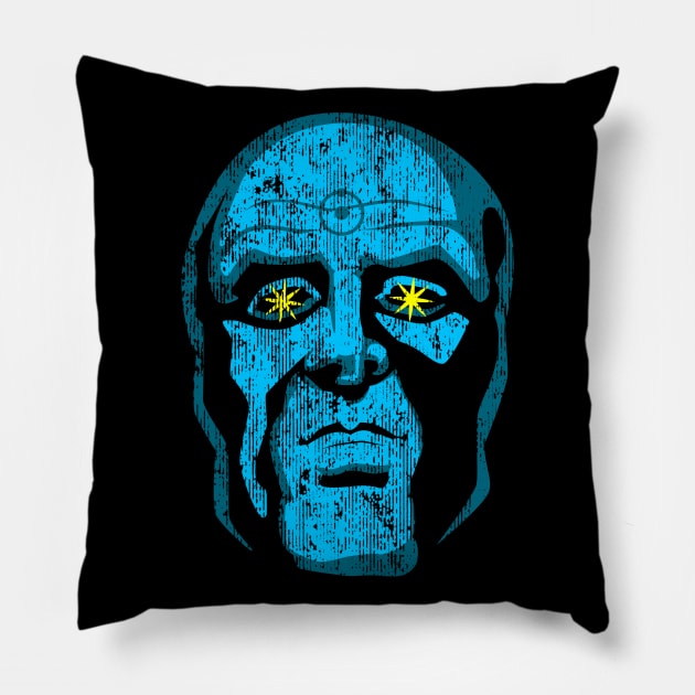 Manhattan Sentinel Pillow by synaptyx