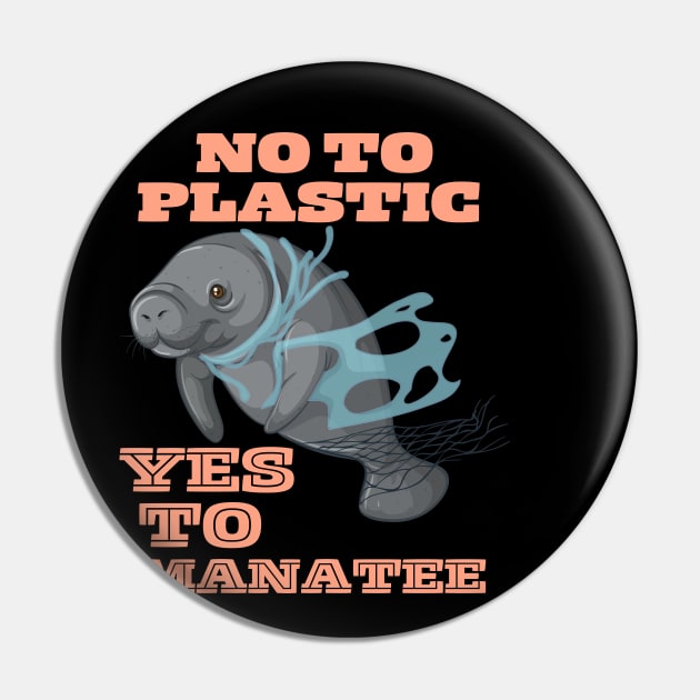 No to plastic, yes to manatee, cartoon manatee caught up in plastic Pin by GingerLoveCat72