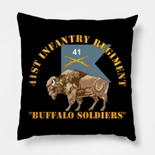 41st Infantry Regiment - Buffalo Soldiers w 41st Inf Guidon Pillow