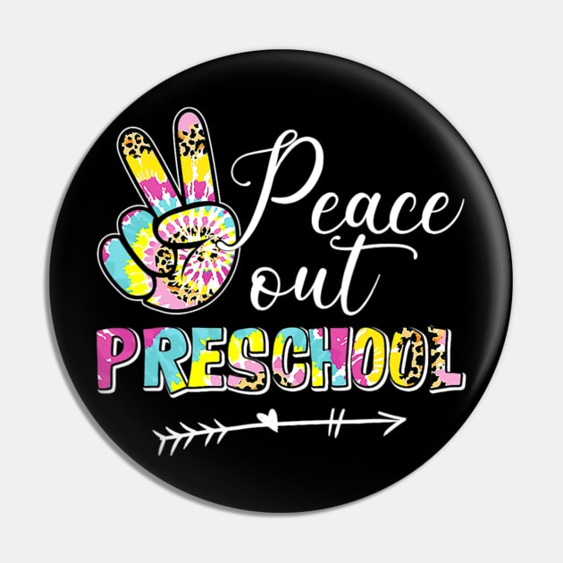 Tie Dye Peace Out Preschool Last Day of School Summer Beach Pin by fatmehedo8