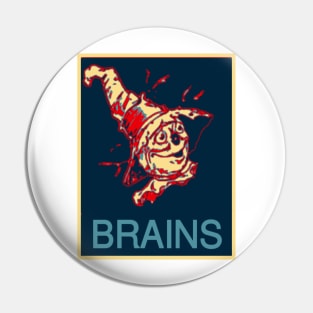 A Vote For Brains Pin