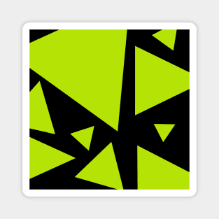 Triangles in Lime Green and Black Magnet