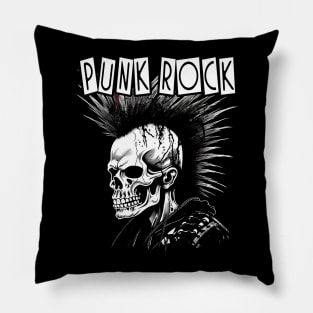 Punk Rock Skull Pillow