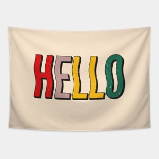 Colorful vintage typography | Hello Tapestry