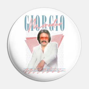 Giorgio Moroder -- Retro Style Fan Art Design T-Shirt Pin