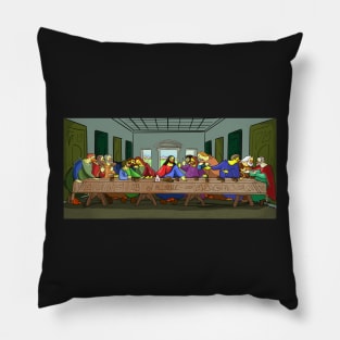 The Last Flipper - The Last Supper with Ducks Pillow