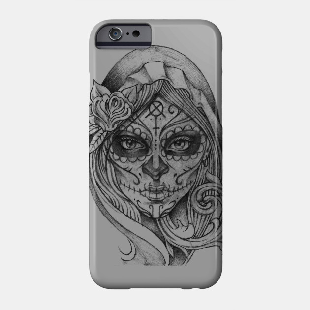 Sugar Skull Girl Day Of The Dead Cute Sugar Skull Girl Phone Case Teepublic,Sketch Easy Indian Girl Drawing
