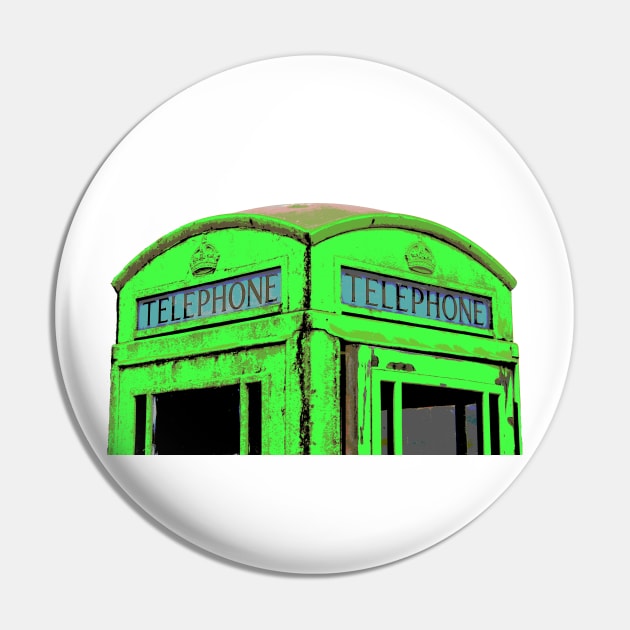 Green Phone Box Pin by Jane Braat