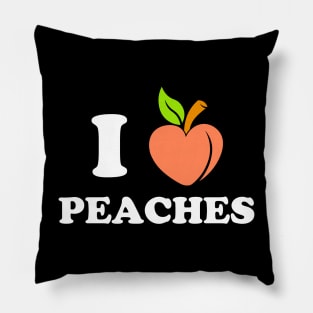 I Love Peaches Pillow