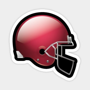 Original Football Helmet In Red Color Magnet