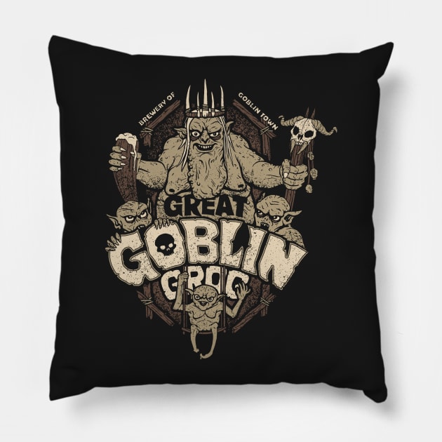 Great Goblin Grog Pillow by CoryFreemanDesign