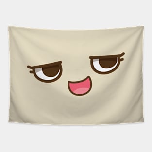 Smirking Cute Face Tapestry