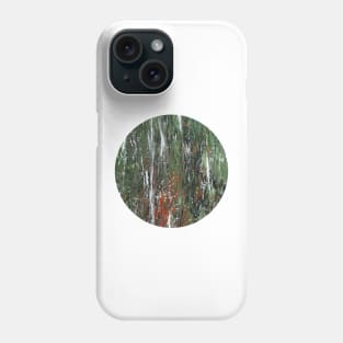 Moss and Lichen on a Fencepost (circle II/III) Phone Case