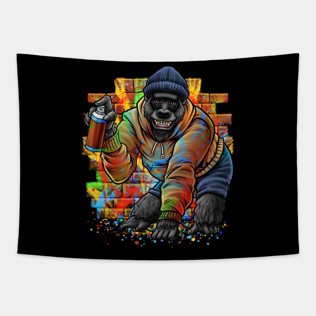 Wall Art Monkey Tapestry by FromHamburg