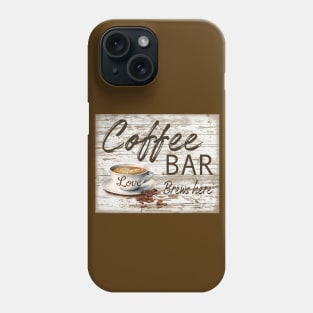 Shiplap Coffee Sign B2 Phone Case