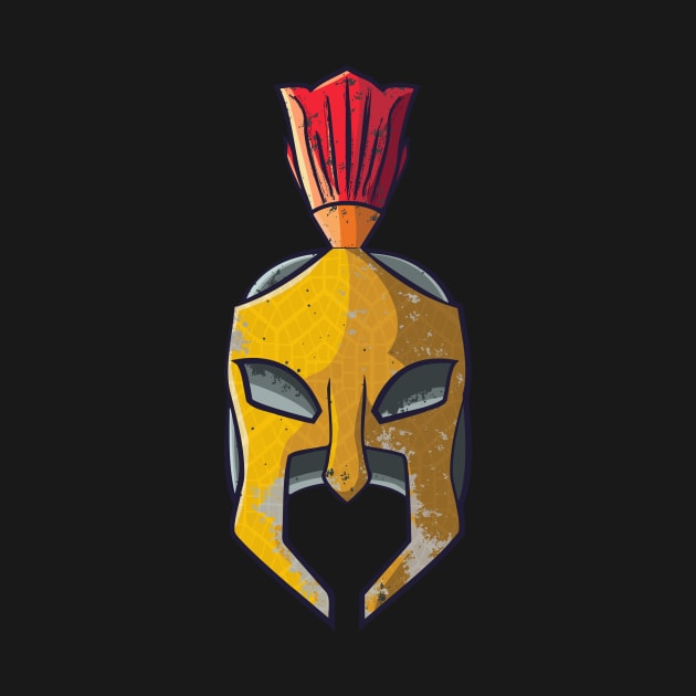 Spartan Helmet Greek Warrior Gladiator by Foxxy Merch