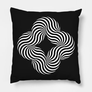Striped Curly Cross Pillow