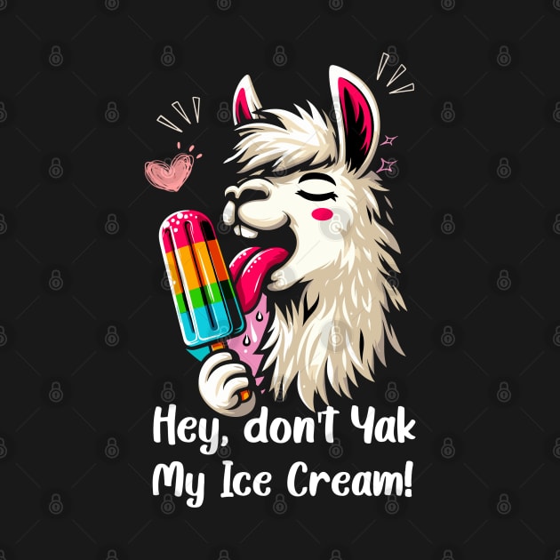 Funny Cute Llama Lover, Ice Cream Lover, Funny Animal Alpaca by JessArty