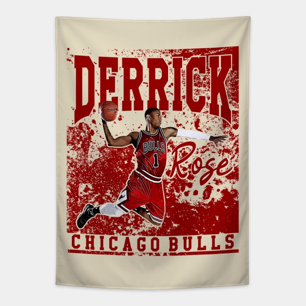 Derrick rose || chicago bulls Tapestry by Aloenalone