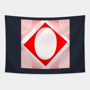 White ovals on red and pink Tapestry