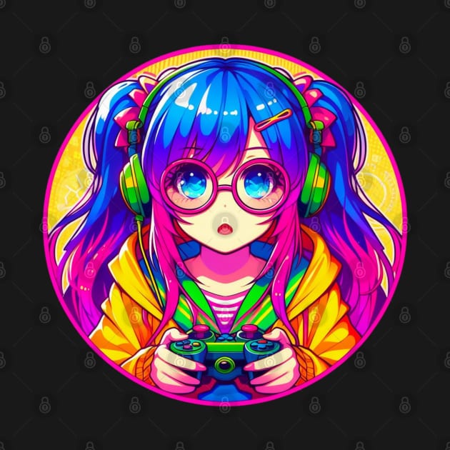 Neon gamer girl by Japanese Fever