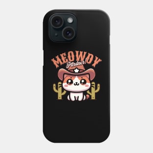 Meowdy Pardner Kawaii Cowboy Cat Phone Case