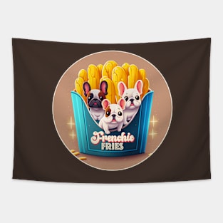 Frenchie fries #2 - French bulldogs & French fries Tapestry
