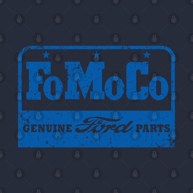 FoMoCo Ford parts worn look - blue print by retropetrol