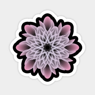 Beautiful White and Yellow Purple Flower Magnet