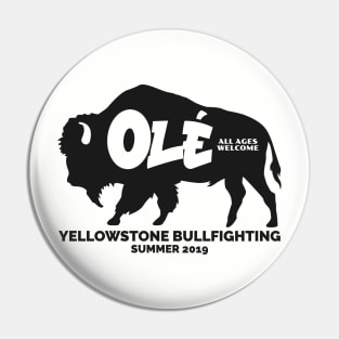 Yellowstone Park Bison Bullfighting Pin