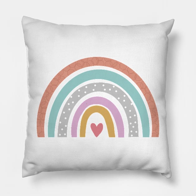 Boho rainbow Pillow by maryamazhar7654