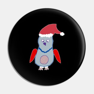 Owl Winter Christmas Santa Clause Pin
