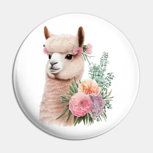 lama with flowers Pin