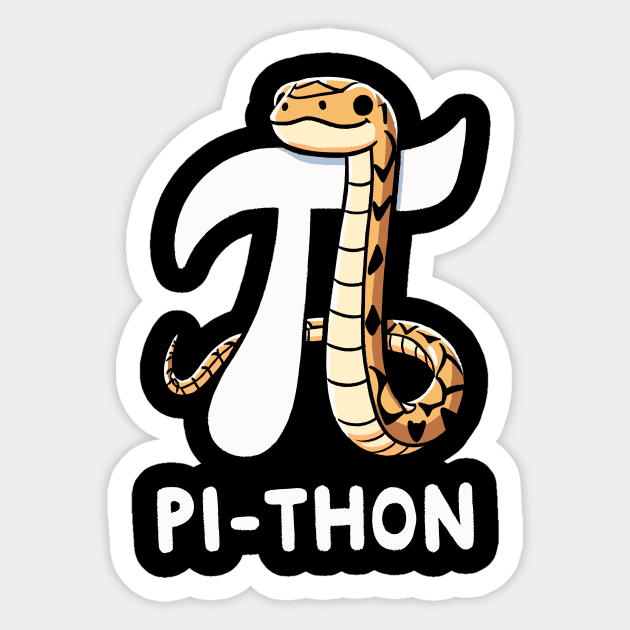 Pi-Thon Pi Symbol Python - Pi - Sticker | TeePublic