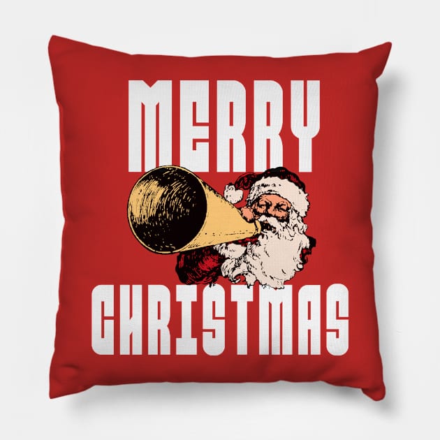 Merry Christmas Santa Design Pillow by Creativity Apparel