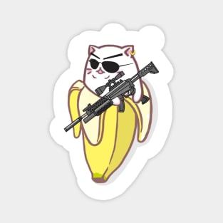 Gun Banana Cat Magnet