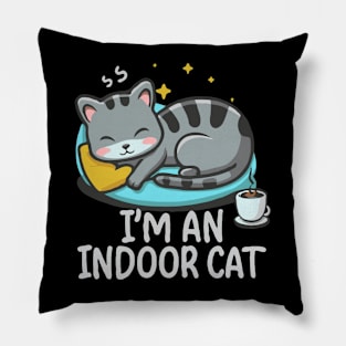 I'm An Indoor Cat. Funny Cat Pillow