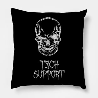 Tech Support Halloween Skulls Pillow