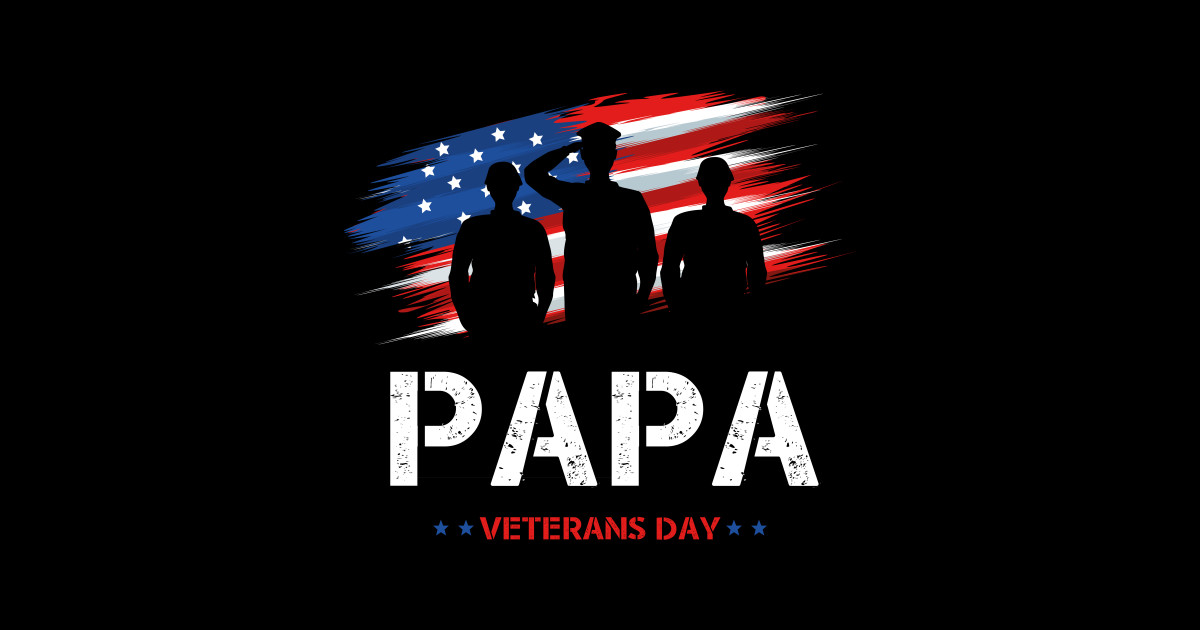 Veteran Papa Military Veterans day gift Veterans Day Gift Sticker