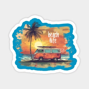 Beach Life Surf and Palm Magnet