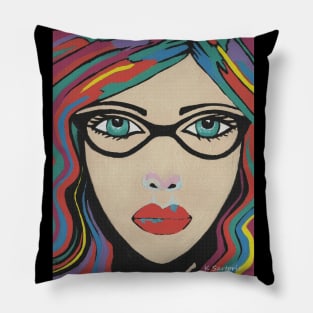 SCARLETT Pretty Girls Woman Painting Pillow