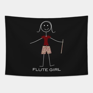 Funny Womens Flute Girl Tapestry