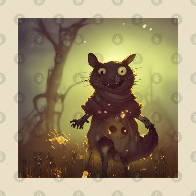 Creepy Little Zombie Cat by LyndiiLoubie