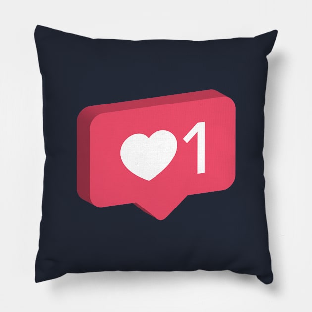 Isometric Instagram Like Pillow by Jasmine Chang Art