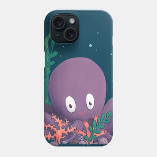 Happy Purple Octopus Phone Case