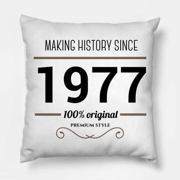Making history since 1977 Pillow by JJFarquitectos