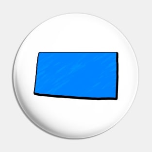 Bright Blue Colorado Outline Pin