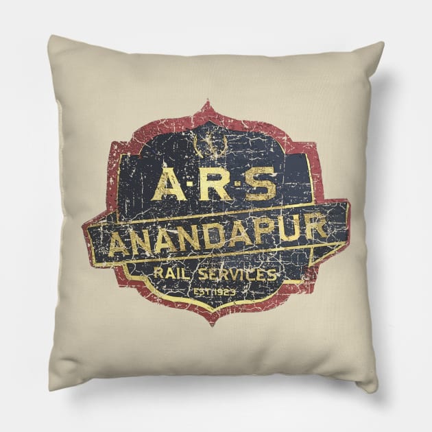 Expedition Everest Railway, distressed Pillow by hauntedjack