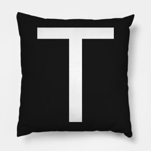 Helvetica T is white Pillow